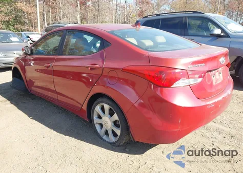 2013 Hyundai Elantra Limited z USA, uszkodzony, nr VIN KMHDH4AE7DU569479
